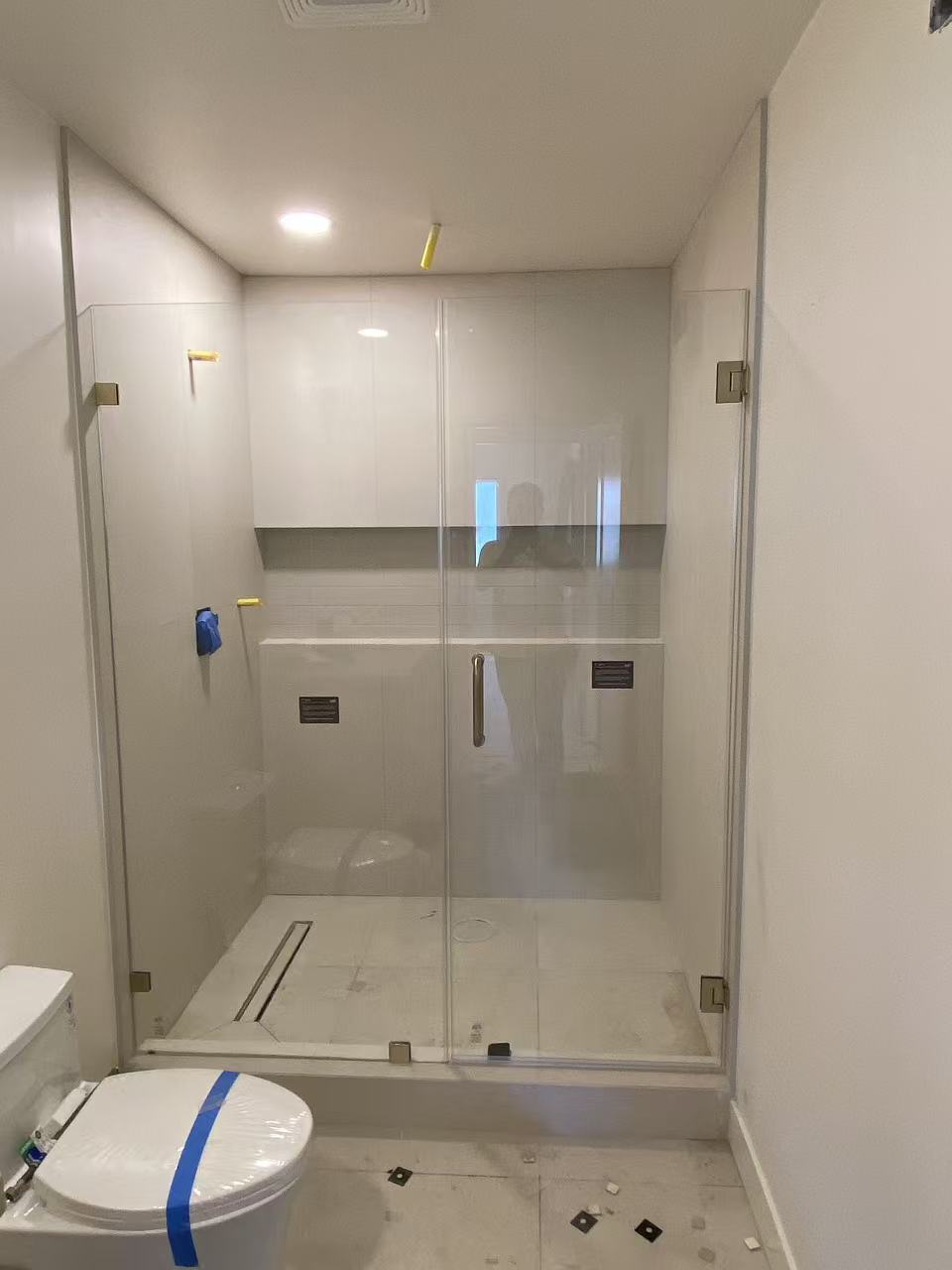NIRVANA Shower Door - Brushed Bronze